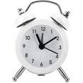 thumbnail image 1 of Despertador de metal con doble campana retro, sonido silencioso y fuerte, con luces nocturnas, reloj antiguo clásico, despertador con números (blanco), 1 of 5