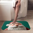 thumbnail image 4 of 1pc Santa Claus Pattern Absorbent Non-Slip Bathroom Thickened Flannel Rug Decor,Soft,Quick Drying,Suitable For Indoor/outdoor Use,Bathrooms,Bedrooms,Kitchens,Terrace,Laundry Rooms,16"x24", 4 of 9