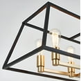 thumbnail image 4 of Artika Carter Modern Farmhouse Chandelier Black & Gold, 4 of 6