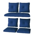 thumbnail image 1 of CorLiving 7pc Remplacement Tissu Bleu Marine Coussin Ensemble, 1 of 4