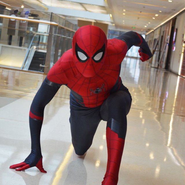 Disfraz de Spiderman lejos de casa para hombre y mujer, traje Zentai de superhéroe, mono de Cosplay para fiesta de Carnaval Fivean unisex