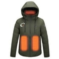 thumbnail image 2 of Penkiiy Heated Jackets for Women Men USB Intelligent Constant Temperature Heated Windproof Plus Size Men And Women Winter 4 Heated Jacket Coat M Army Green, 2 of 4