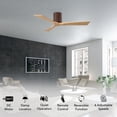 thumbnail image 2 of Matthews Fan Company IR3H-WN-LM-42 Irene 42" Walnut Hugger Ceiling Fan with 3 Light Maple Blades, Remote and Wall Control, Indoor/Outdoor Damp Rated, 2 of 6
