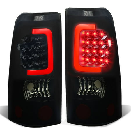- For 1999 to 2003 Chevy Silverado / GMC Sierra Pair of 3D LED Tail Brake Lights (Black Housing Smoked Lens) 00 01 02
