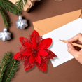thumbnail image 4 of ZZyuan Christmas Artificial 3 Layer Glitter Stereo Simulation Ornaments Christmas Decorations For Christmas Tree Wreath Garland Box Holiday Xmas Home Decor 2 Pack, 4 of 7