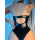 thumbnail image 5 of Ropa interior sexy estilo Europa y Estados Unidos, mono de cuello de malla de charol para mujer, traje divertido de comercio exterior, 5 of 5