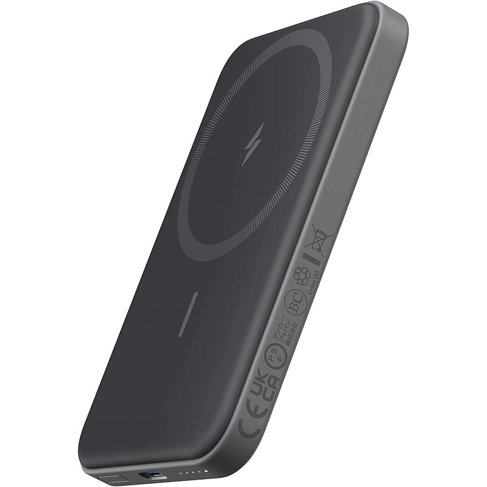 Anker 621 Magnetic Portable Charger (MagGo), 5,000mAh Wireless Power Bank with USB-C Cable, Magsafe-Compatible Battery Pack for iPhone 16/15/14/13/12 Series