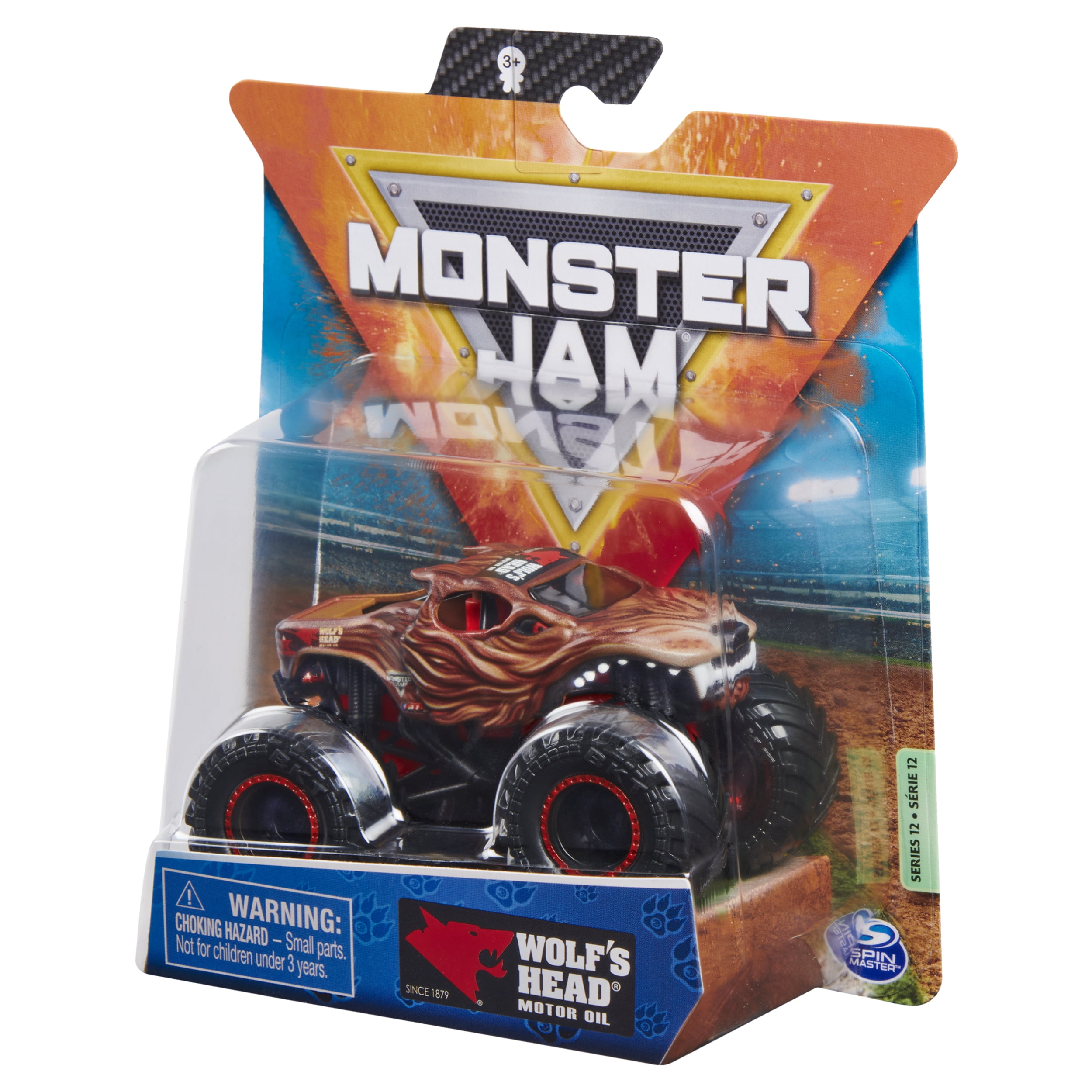 Monster Jam Official Wolf s Head Monster Truck Die Cast Vehicle Ruff Crowd Series 1 64 Scale