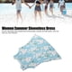 thumbnail image 5 of Vestido De Mangas Para Mujeres Floral Impresión De Playa Cuello De Verano Azul Azul, 5 of 7