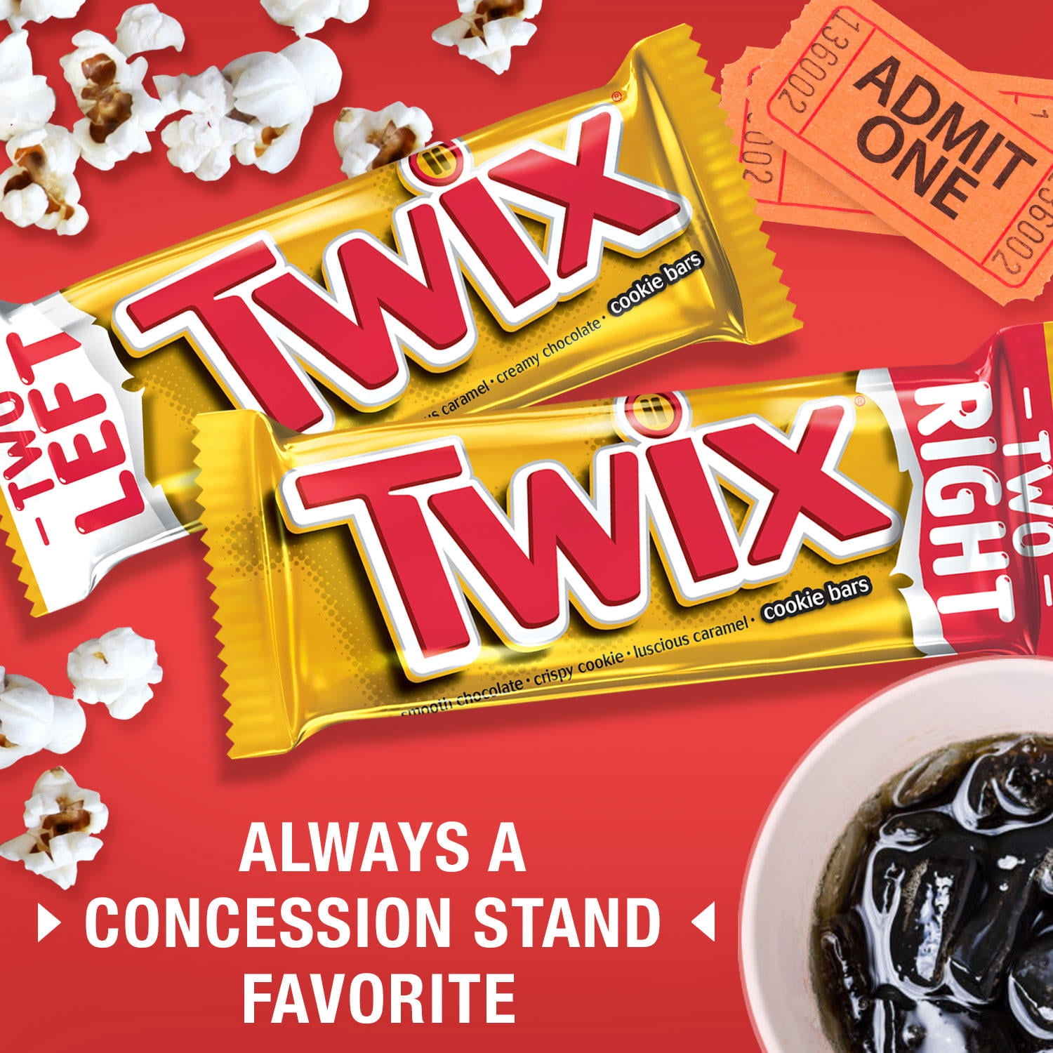 Twix Caramel Cookie Chocolate Candy Bars, Full Size Bulk Pack, 1.79 oz, 36 ct