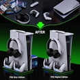 thumbnail image 5 of PS5 Stand and Turbo Cooling Station with Controller Charging Station for Playsation 5 Digital/Disc,RGB Light, Headset Holder (Black), 5 of 7