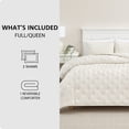thumbnail image 2 of Mainstays Full/Queen Comforter Set, All-Season, 3-Piece, Cream, 2 of 11