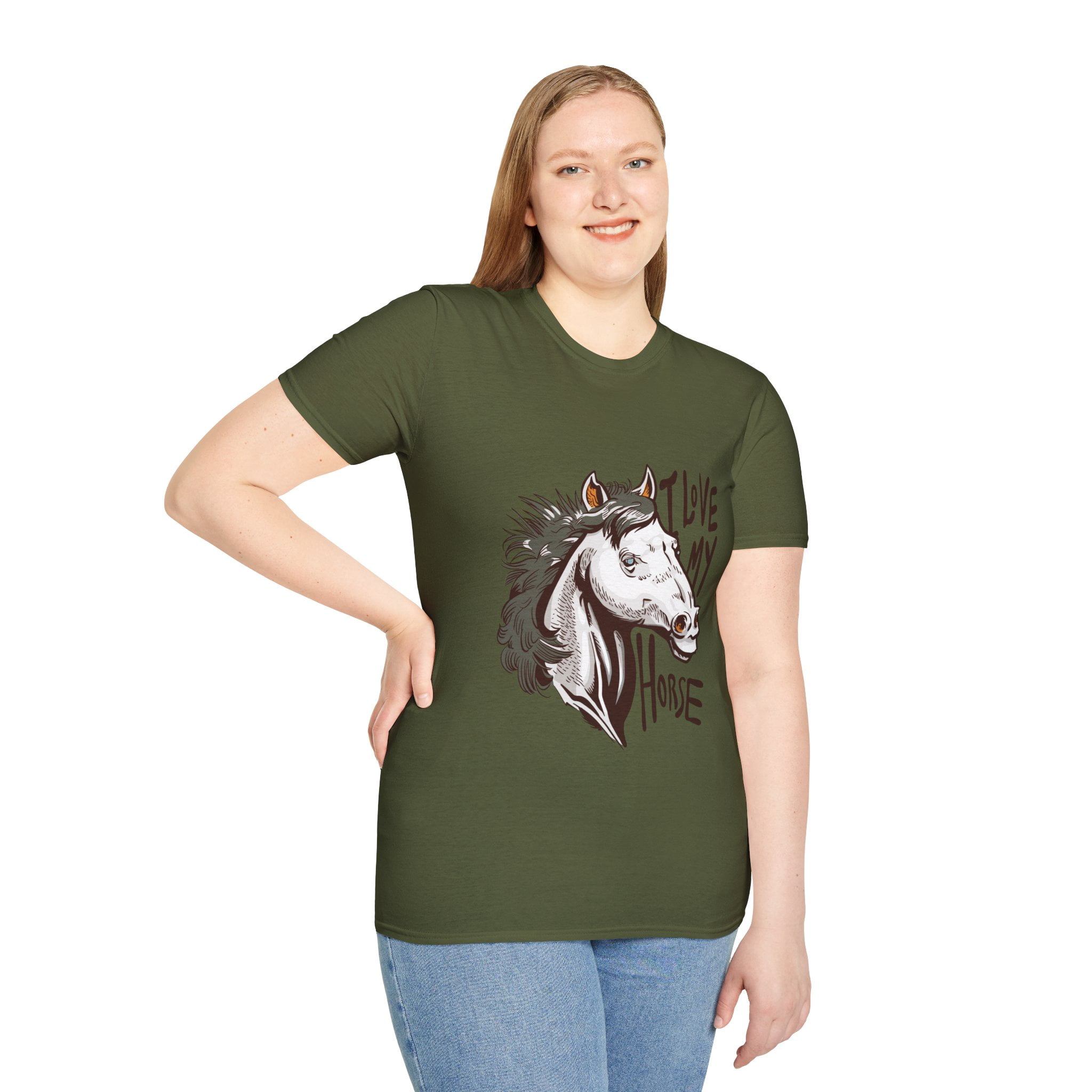 Love My Horse Motivational Equestrian Novelty TShirt