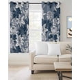 thumbnail image 2 of Blue White Flowers Blackout Curtains for Bedroom Living Room Darkening Curtains 90 Inch Country Vintage Botanical Floral Black Out Window Curtain Privacy Window Treatment Grommet Drapes 52"x90"x2, 2 of 9