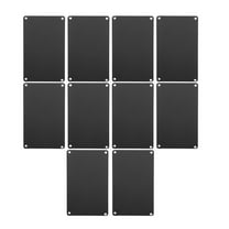 Hemoton  10 Pcs Metal Name Sign Blank Signs for Outdoors INDUSTRY ALUMINUM PLATE DIY Black