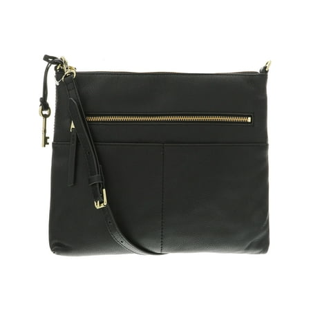 - Fossil Large Fiona Leather Cross Body - Black