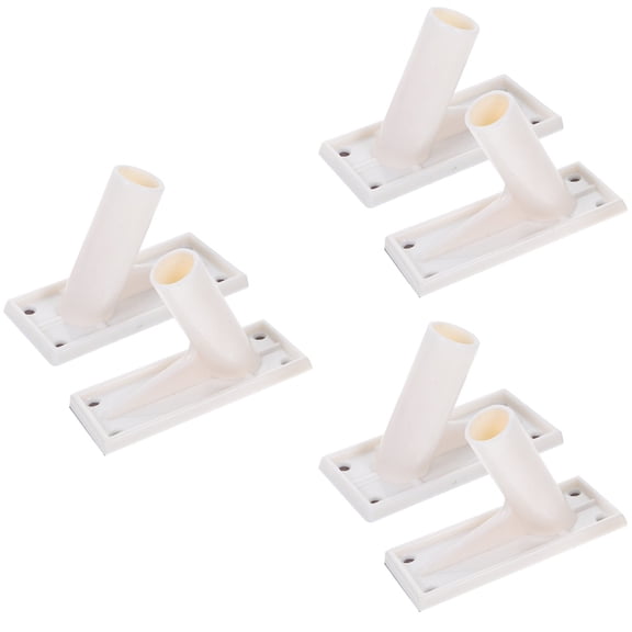 6 Pcs Flag Pole Holder Bracket Plastic Flagpole Mount Self Adhesive Flag Holders