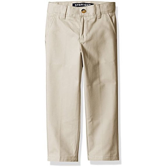 French Toast Big Boys' Straight Leg Twill Pant, Khaki, 14