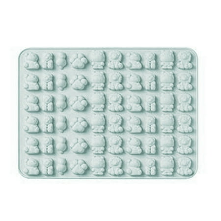 

Cartoon Cute Silicone Mold DIY Ice Tray Chocolate Candy Mold Baking Tool For Kitchen Baking Blue Lucky Cute Pet Department