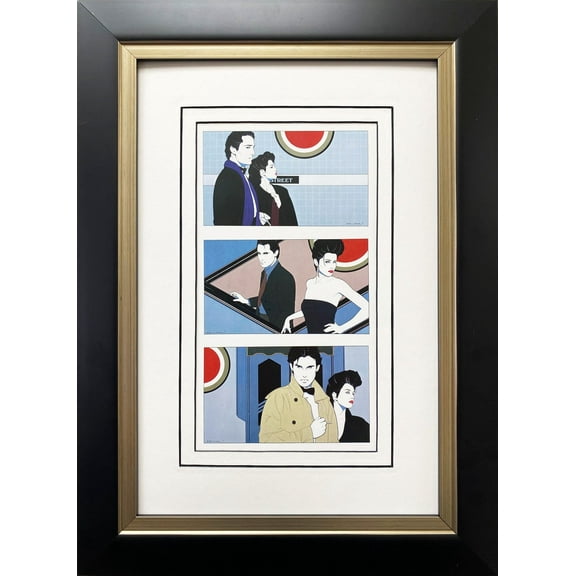 Patrick Nagel "Untitled #79 - Lucky Strike Ad" CUSTOM FRAMED Art Print Generic
