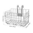 thumbnail image 2 of Miangastore Bike Basket Rear Rack Bicycle Basket Foldable Metal Bike Storage Basket Handlebar Bike Basket Riding Basket, 2 of 8