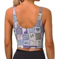 thumbnail image 4 of Uemuo Lavender Flowers Pattern Women's Sports Bra - High Impact Support, Breathable, and Comfortable Athletic Bra for Running, Yoga, and Workouts, 4 of 9