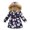 Black, variant on Toddler Baby Girls Jacket Hooded Kids Winter Thick Warm Hooded Windproof Print Coat Outwear Jackets