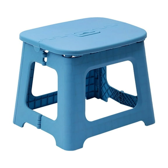 Folding Step Stool for Adults Non-Slip Step Stool with Handle Collapsible Foot Stools, Small Stepping Stools for Bathroom, Bedroom, Kitchen (Blue)