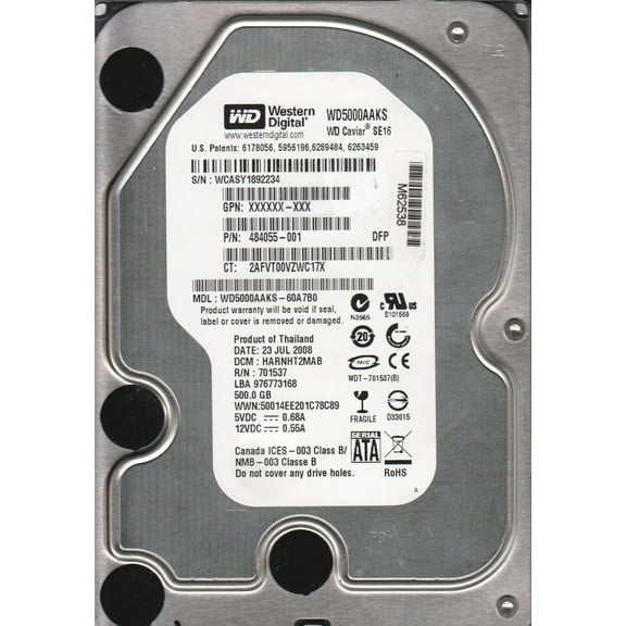 WD2500BEKT-00A25T0, DCM HHCVJHBB, Western Digital 250GB SATA 2.5 Hard Drive