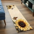 thumbnail image 4 of Sunflower Runner Rug 2x6 FT,Non Slip Hallway Rugs,Retro Butterfly Spring Floral Botanical Washable Soft Floor Carpet Throw Runner Carpet Long Rugs for Entryway Kitchen Bedside Sliding Door, 4 of 8