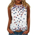 thumbnail image 2 of Wiyuqeen American Flag Tank Tops Women Sleeveless Crwe Neck Stras Striped Tanks Lightweight 4th of July Tee Shirts Plus Size Tank Tops, 2 of 4