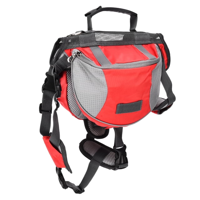 Hound Dog Saddle Backpack, Dog Saddle Bag Mesh Breathable Waterproof For Small Dogs For Medium Dogs For Large Dogs Red,Black