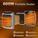 thumbnail image 2 of Portable Heater, 800W Ceramic Plug in Heater, Space Electric Fan Heater with Remote Control, 12H Timer, LED Display, 2 H 7827 B Edition 0703, 2 of 5