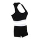 thumbnail image 4 of Moda mujer gimnasio deportes fitness yoga entrenamiento sujetador pantalones cortos traje conjunto negro L, 4 of 8
