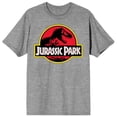 thumbnail image 5 of Jurassic Park Logo on Athletic Heather Short Sleeve Adult T-Shirt-XS, 5 of 7