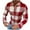 Red, variant on DDAPJ pyju Mens Plaid Dress Shirt Slim Fit Long Sleeve Casual Button Down Shirts Wrinkle Fress Business Office Shirt Lightweight Gingham Shirts Blue XXXL