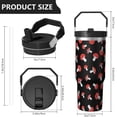 thumbnail image 4 of 30 Oz Tumbler Red Polka Dot Mushrooms Tumbler with Lid and Straw, Birthday Gift Cup for Friend Women Men Coffee Travel Mug Thanksgiving Day Halloween Christmas Gift Water Bottle, 4 of 7
