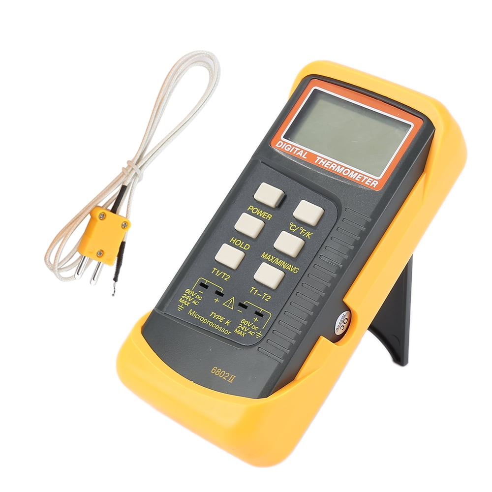 K Type Thermometer Thermocouple Digital Dual Channel & Probe Test Meters 