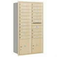 thumbnail image 2 of Maximum Height Recessed Mounted 4C Horizontal Mailbox with 20 Doors and 2 Parcel Lockers in Sandstone with USPS Access - Rear Loading, 2 of 3