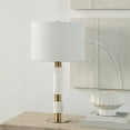 thumbnail image 5 of Renwil Pirot 27" Tall Antique Brushed Brass Iron Table Lamp With Tapered Linen Shade, 5 of 6