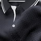 thumbnail image 5 of Camiseta informal de manga corta con cuello vuelto y dos tonos para hombre: transpirable, corte ajustado, ideal para el verano, versátil con pantalones cortos o vaqueros., 5 of 5
