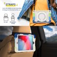 thumbnail image 6 of FJLBDE Case for iPad mini 5th/4th Generation 7.9 inch with 360 Kickstand, Shoulder Strap Carrying Protective Cover, Multicolor Blue, 6 of 6