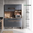 thumbnail image 3 of Rack Alacena de Cocina de Madera con 10 Puertas 2 Cajones Mueble Organizador Multiusos para el Hogar, 3 of 8