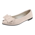 thumbnail image 2 of Women's Chic Bow Flat Pumps Pointed Toe Ballet Flats Office Work Business Casual Dress Shoes Comfy No Heel,36, 2 of 7