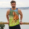 thumbnail image 6 of KLL horse running freely Print Men's Muscle Gym Workout Stringer Tank Tops Bodybuilding Fitness T-Shirts Tank Tops Men-Medium, 6 of 7