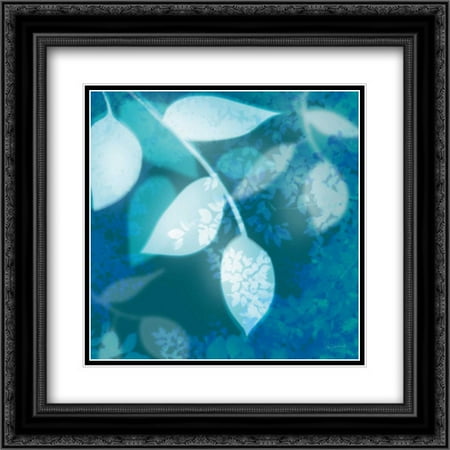 - Ink Leaves I 2x Matted 20x20 Black Ornate Framed Art Print by Schlabach, Sue