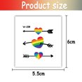 thumbnail image 2 of 45 piezas de tatuajes temporales de arcoíris del orgullo gay, pegatinas de bandera de arcoíris, tatuajes temporales de arcoíris impermeables extraíbles para el cuerpo Zhivalor BST3068457-2, 2 of 6
