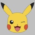 thumbnail image 2 of Women's Pokemon Pikachu Wink Face  Graphic Tee Athletic Heather Small, 2 of 4