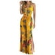 thumbnail image 2 of Pntutb Mujer Moda Halter Backless Slit Pierna Estampado floral Mono Pntutb Pntutb-616, 2 of 5