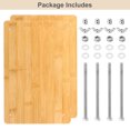 thumbnail image 3 of Wooden Book Press, 11.5x7.9Inch Portable Bamboo Book Press Bookbinding Machine Tool Kit One Layer, Wood, 3 of 6